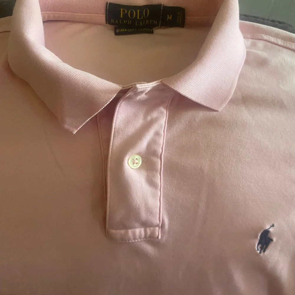 Polo by Ralph Lauren Light Pink Classic Fit Polo with Navy Pony